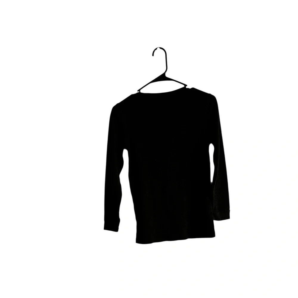 Old Navy Black 'All Good in the Woods' Long Sleeve Tee Termal